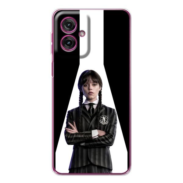 Чехлы Венсдей на Motorola Moto G55 Уэнсдей (AlphaPrint) – W-Wednesday