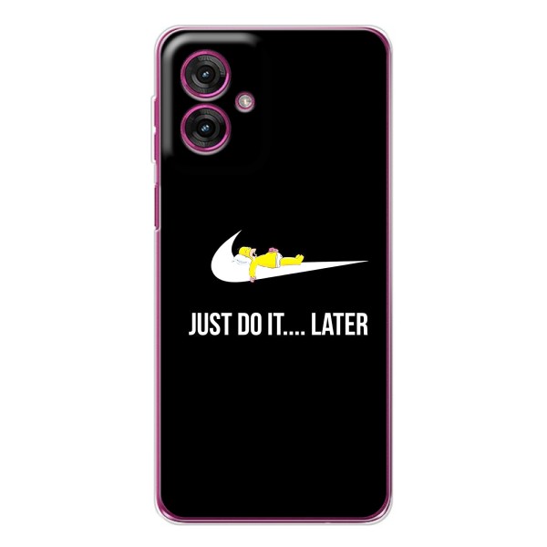 Чехол с логотипом Найк на Motorola Moto G55 – Nike just do it