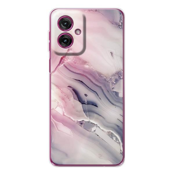 Мраморный чехол на Motorola Moto G55 (VPrint) – Пурпурный Мрамор