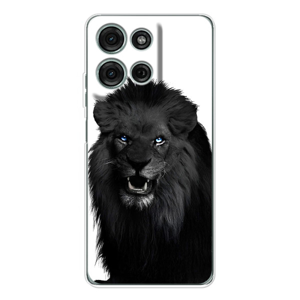 Чехлы с картинками животных Motorola MOTO G56 – Черный ЛЕВ