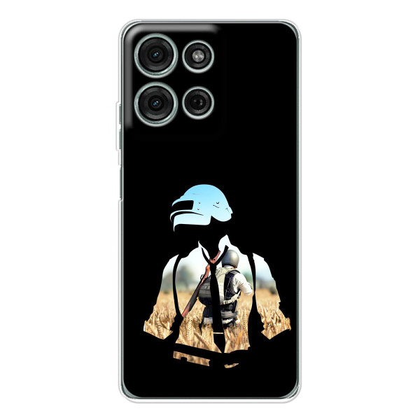 Силиконовый чехол с картинкой "Герой Pubg" на Motorola MOTO G56 – Пубг мен