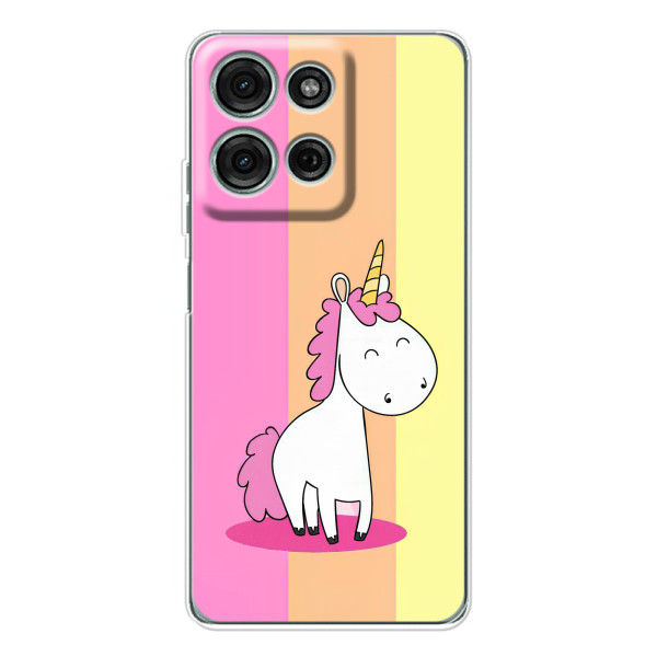 Чехол Unicorn на Motorola MOTO G56 – Радужный Единорог