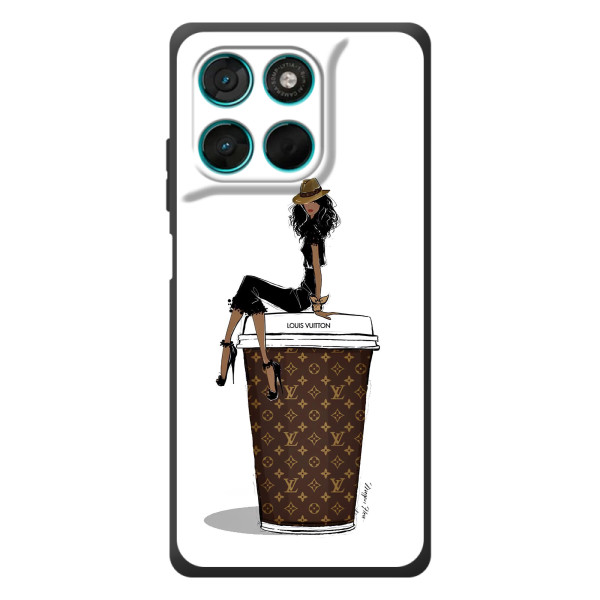 Чехлы Луи Витон для Motorola Moto G57 Power (AlphaPrint - LOUIS VUITTON) – кофе LOUIS VUITTON