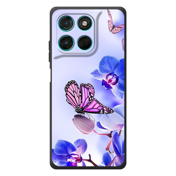 Чохли з квітами для Motorola Moto G57 Power (VPrint) – Метелик на квітах
