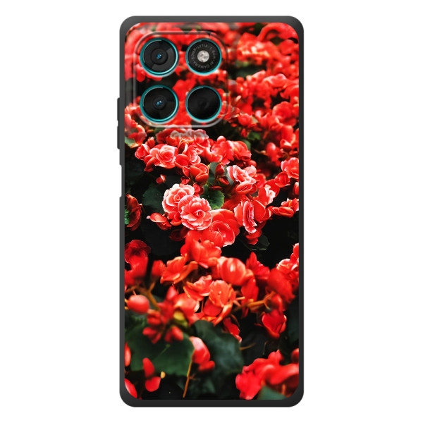 Чохли з квітами для Motorola Moto G57 Power (VPrint) – Квіти червоні