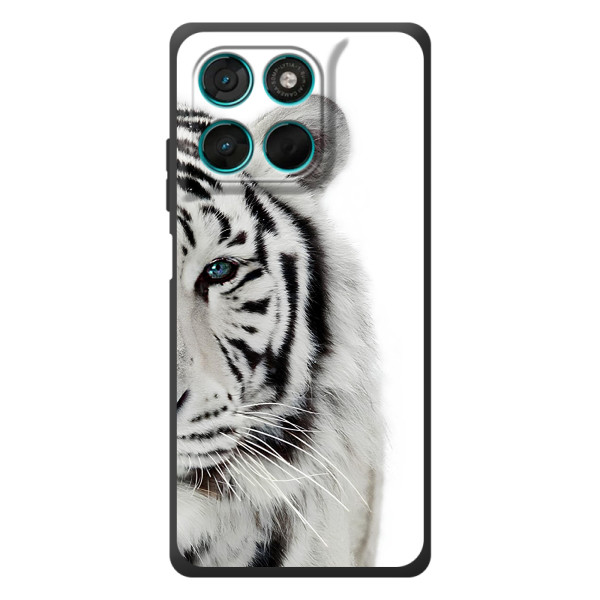 Чохли з картинкою животних Motorola Moto G57 Power – Білий Тигр
