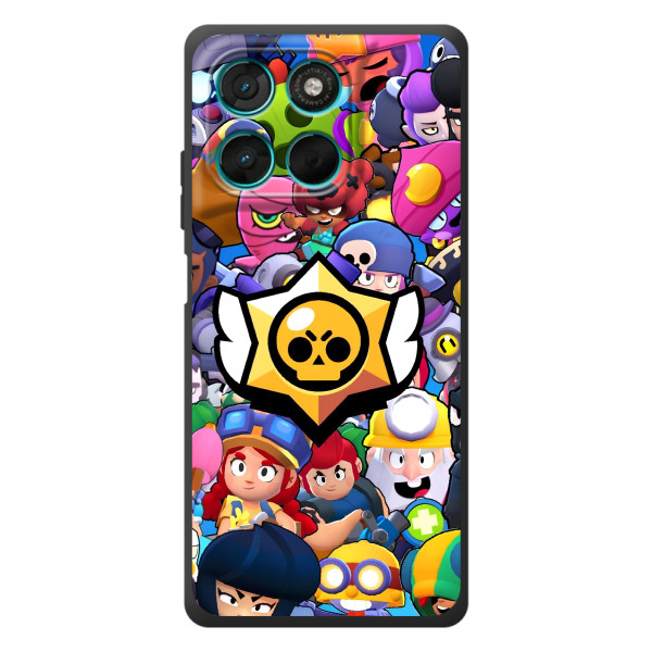 Чехол для Motorola Moto G57 Power Бравл Старс (VPrint) – Лого Brawl Stars