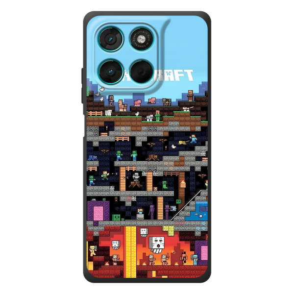 Чехол Майнкрафт на Motorola Moto G57 Power (AlphaPrint) Minecraft