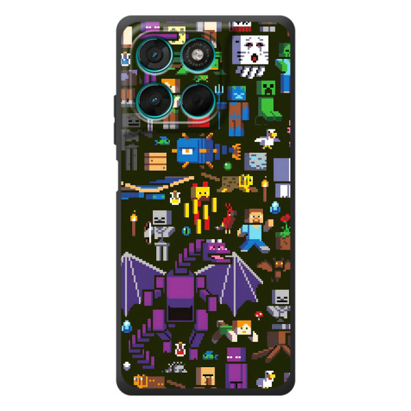 Чехол Майнкрафт на Motorola Moto G57 Power (AlphaPrint) Minecraft