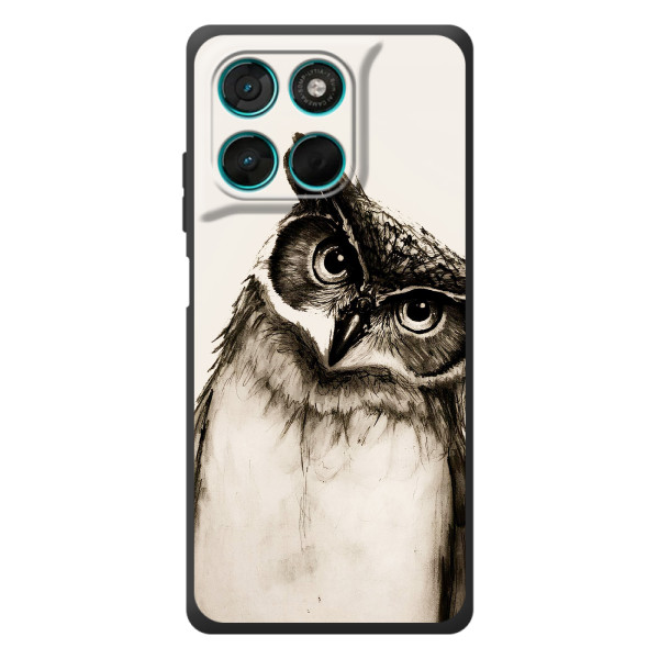 Чехол с птицами на Motorola Moto G57 Power (VPrint) – Сова