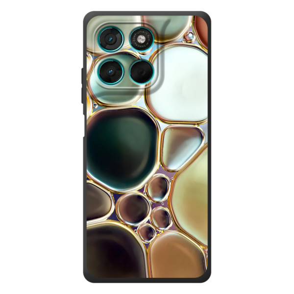 Мраморный чехол на Motorola Moto G57 Power (VPrint) – Радужный Мрамор