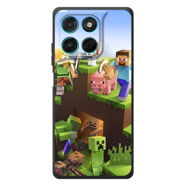 Чохли для Motorola Moto G57 Power (Персонажі МайнКрафт) – Майн-крафт