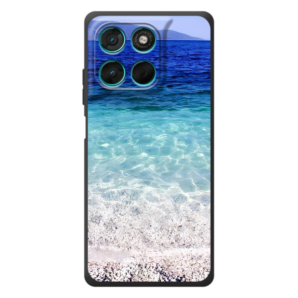 Силиконовый чехол с КАРТИНКАМИ лето для Motorola Moto G57 Power (AlphaPrint) – Море