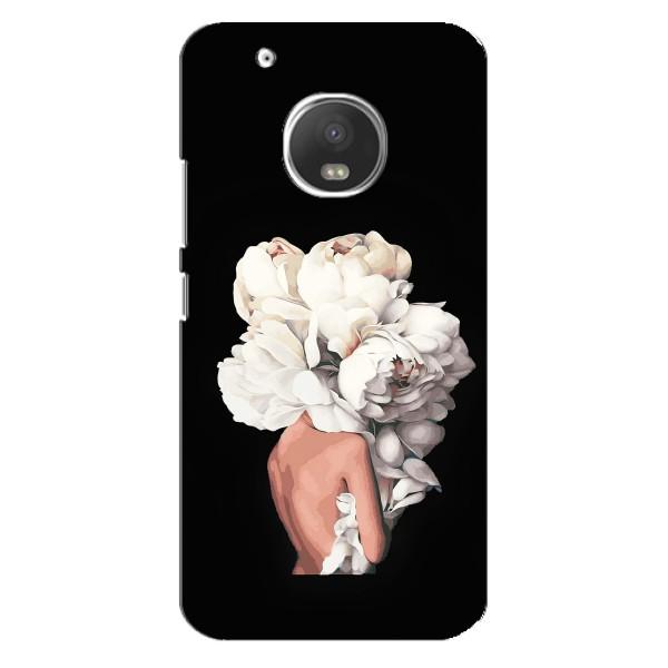 Чехлы (ART) Цветы на Motorola MOTO G5s (VPrint) – Белые цветы