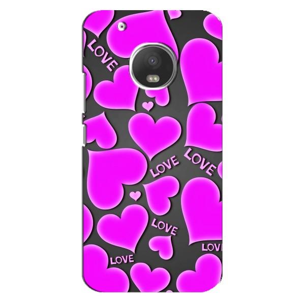 Чехлы для любимой на Мото G5s (VPrint) – Pink hearts