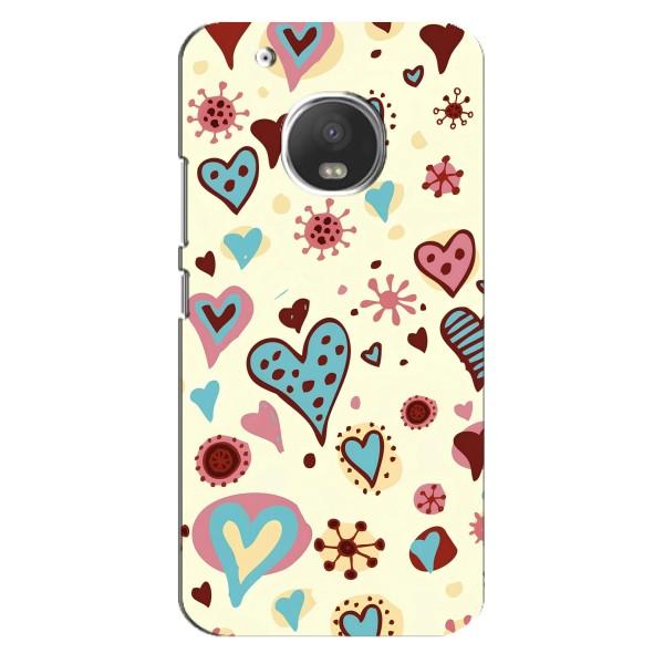 Чехлы для любимой на Мото G5s (VPrint) – Сердечки