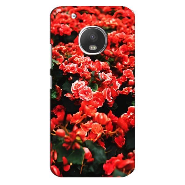 Чехлы с Цветами для Motorola MOTO G5s (VPrint) – Цветы красные