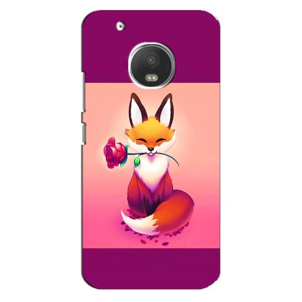 Чехлы с картинкой Лисички для Motorola MOTO G5s (VPrint) – Лисичка с розочкой