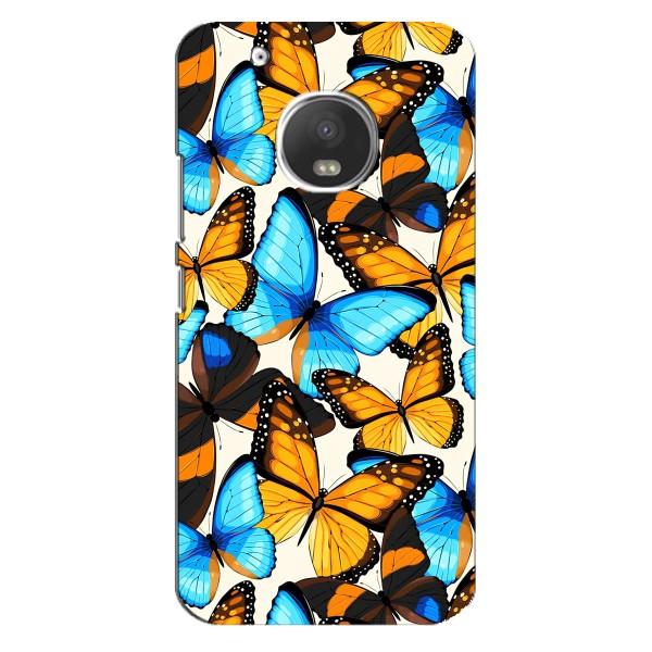 Чехол с принтом для Мото G5s - (Прикольные) (AlphaPrint) – Яркие бабочки