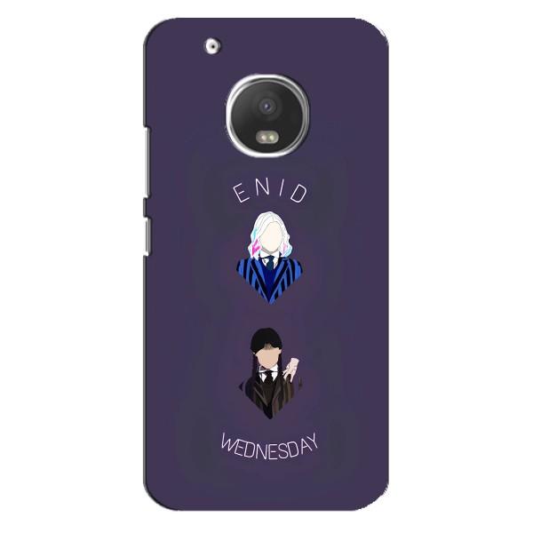 Чехлы Венсдей на Motorola MOTO G5s Уэнсдей (AlphaPrint) – Уэнздей и подруга