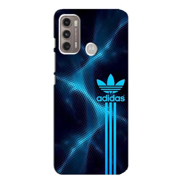 Чехлы Адидас для Motorola MOTO G60 (AlphaPrint) – Синий Адидас