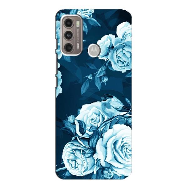 Чехлы (ART) Цветы на Motorola MOTO G60 (VPrint) – Блактині бутони