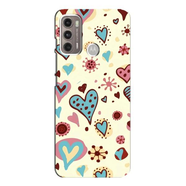 Чехлы для любимой на Моторола МОТО Г60 (VPrint) – Сердечки