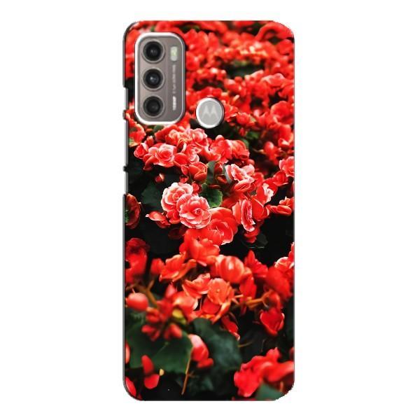 Чохли з квітами для Motorola MOTO G60 (VPrint) – Квіти червоні