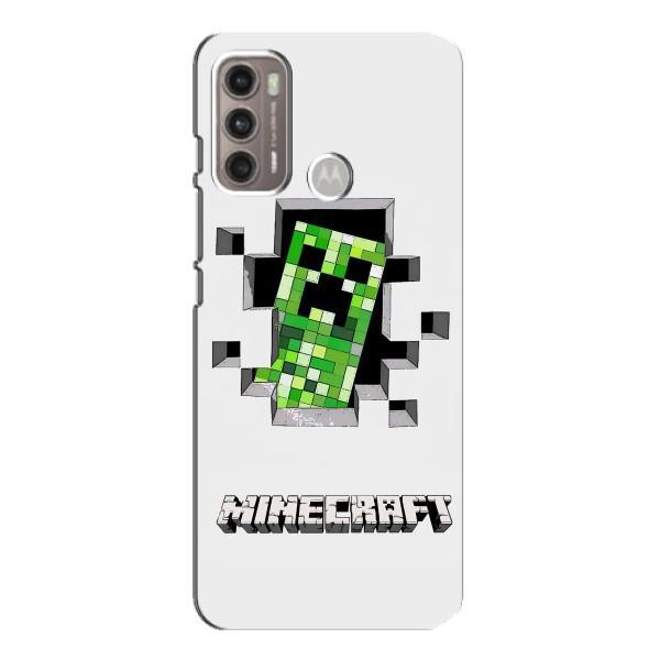 Чехол Майнкрафт на Motorola MOTO G60 (AlphaPrint) Minecraft – крипер Майнкрафт