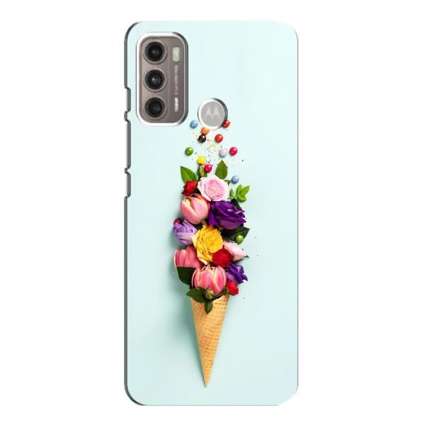 Чехлы с тематикой "ЦВЕТЫ" на Motorola MOTO G60 – Цветок-мороженное