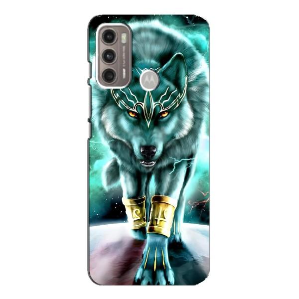 Защитные чехлы для Мото G60 (AlphaPrint) (ХИТ продаж) ВОЛК – Яркий волк