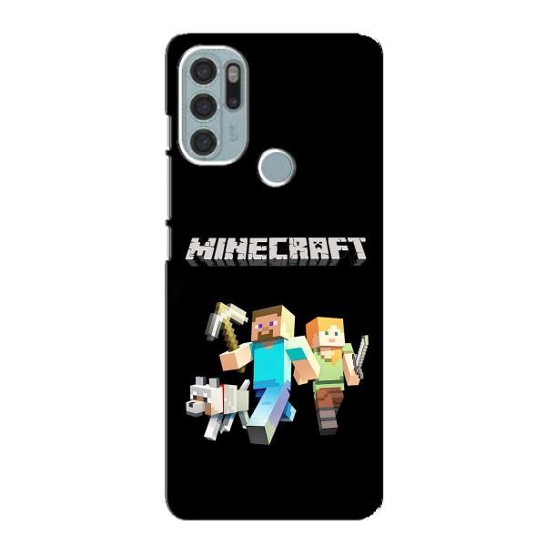 Чохол Майнкрафт на Motorola MOTO G60s (AlphaPrint) Minecraft – герої Minecraft
