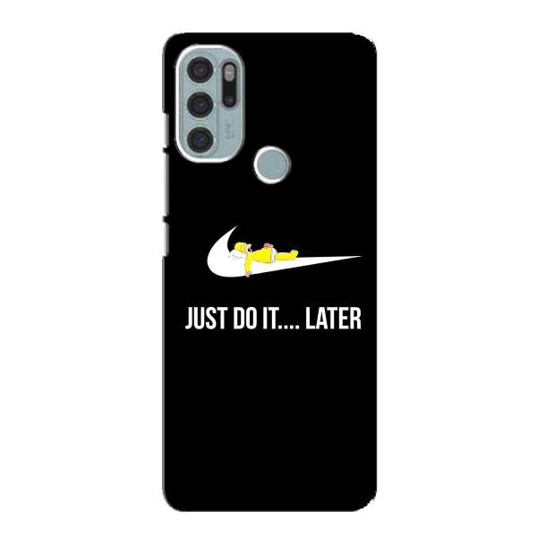 Чехол с логотипом Найк на Motorola MOTO G60s – Nike just do it