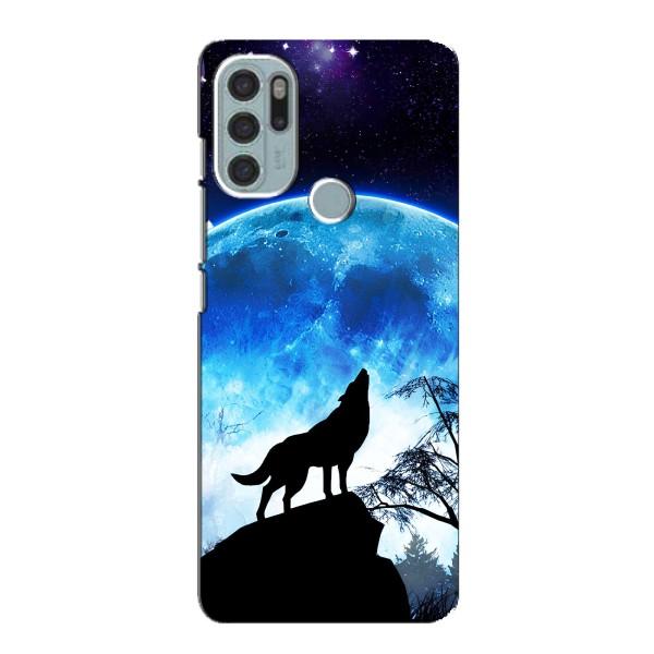 Защитные чехлы для Мото G60s (AlphaPrint) (ХИТ продаж) ВОЛК – Волк на луну