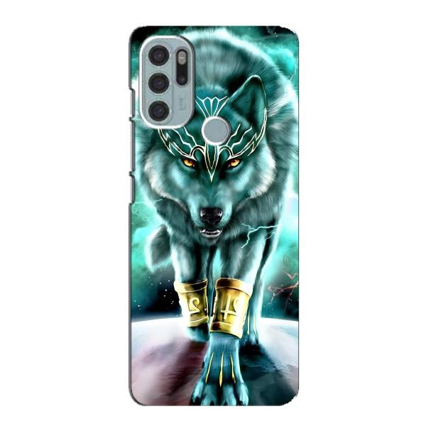 Защитные чехлы для Мото G60s (AlphaPrint) (ХИТ продаж) ВОЛК – Яркий волк