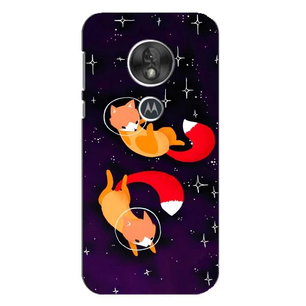 Чехлы с картинкой Лисички для Motorola MOTO G7 Play (VPrint) – Лисички космонавты