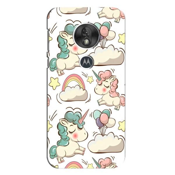 Чехол для Мото G7 Плей - (Единорожки - Новинки) (AlphaPrint) – Единорожки