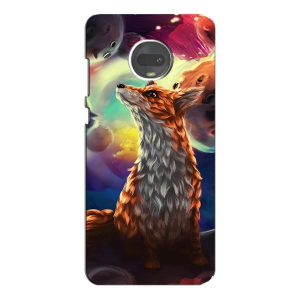 Чехлы с картинкой Лисички для Motorola MOTO G7 Plus (VPrint) – Лисица в космосе