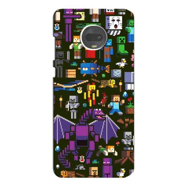Чехол Майнкрафт на Motorola MOTO G7 Plus (AlphaPrint) Minecraft – Коллаж Майнкрафт