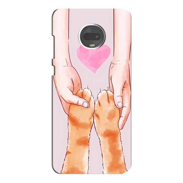 Чехол на Мото G7 Плюс с Котами (VPrint) – Любовь к котикам