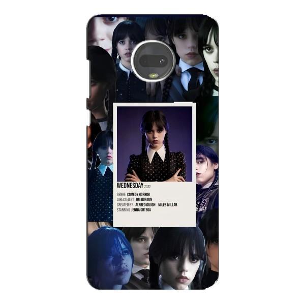 Чехлы Венсдей на Motorola MOTO G7 Plus Уэнсдей (AlphaPrint) – коллаж Уэнздей