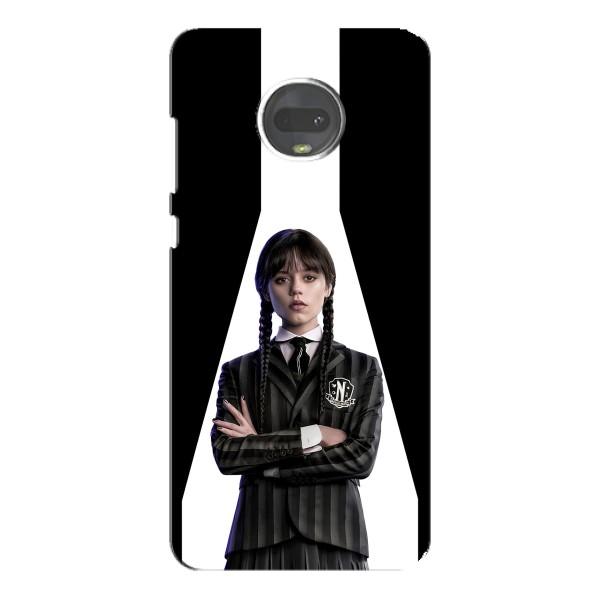 Чехлы Венсдей на Motorola MOTO G7 Plus Уэнсдей (AlphaPrint) – W-Wednesday