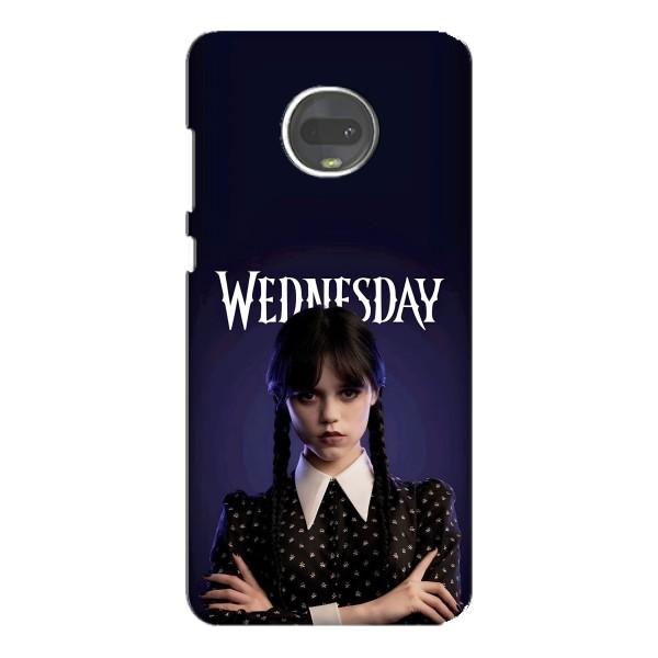Чехлы Венсдей на Motorola MOTO G7 Plus Уэнсдей (AlphaPrint) – Wednesday