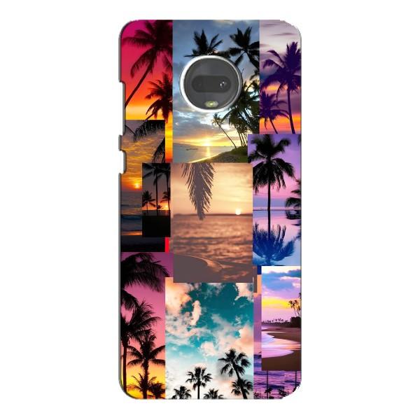 Силиконовый чехол с КАРТИНКАМИ лето для Motorola MOTO G7 Plus (AlphaPrint) – Летний отпуск