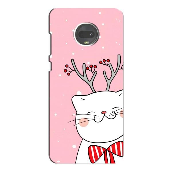 Новорічні Чохли для Моторола МОТО Ж7 (VPrint) – Зимовий кіт
