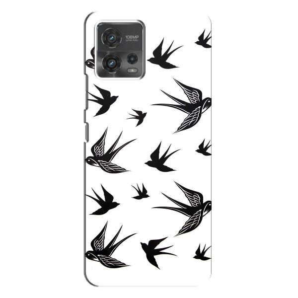 Чехол с птицами на Motorola MOTO G72 (VPrint) – Ласточки