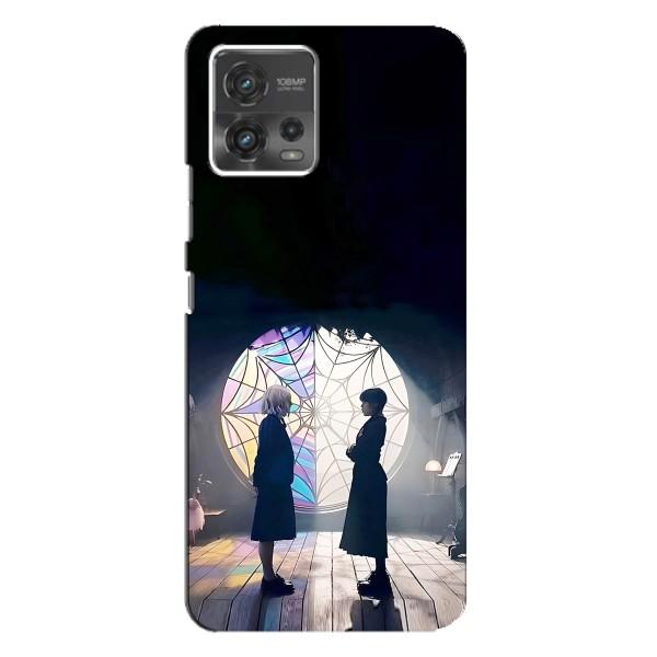 Чехлы Венсдей на Motorola MOTO G72 Уэнсдей (AlphaPrint) – Уэнздей и Инид