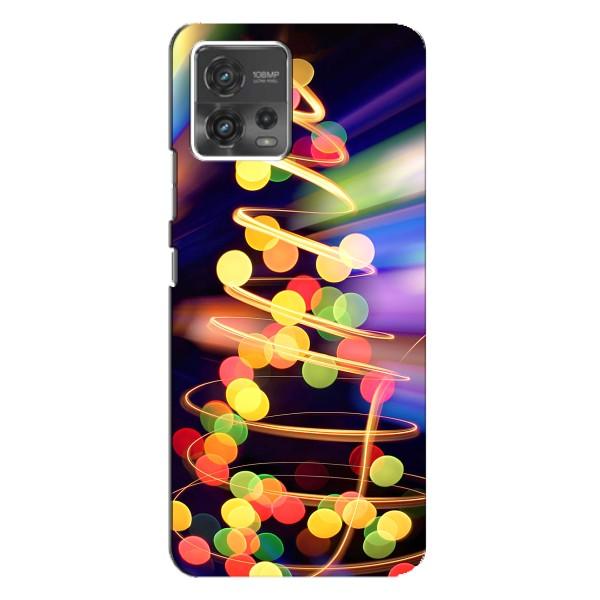 Новогодние Чехлы для Мото джи 72 (VPrint) – Елка с гирлянд