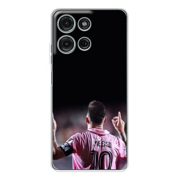 Чехол Месси футболист для Motorola Moto G75 – Месси в Интер