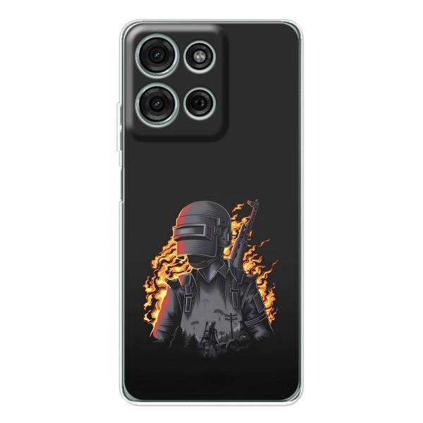 Чохол з картинкою "Герой Pubg" на Motorola Moto G75 – В полум'ї